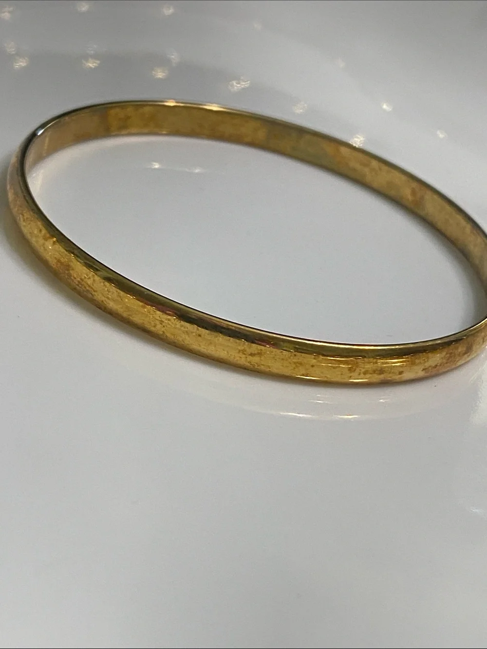 kate spade ♠️ Gold Plated Slim Hammered Bangle Bracelet “Forever And Ever” - Picture 5 of 6